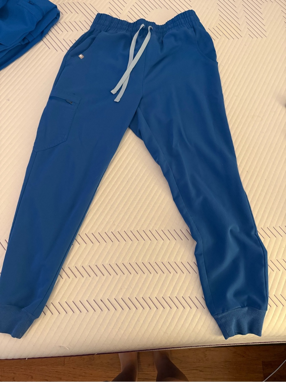 Figs Royal Blue Scrub Jogger Pants with Drawstring